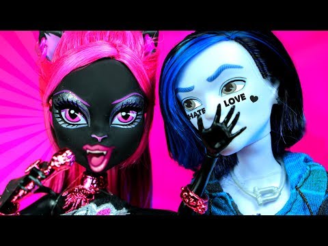 Видео: Кэтти Нуар - Я МЕГА ЗВЕЗДА! ⭐️ Клип певицы Монстер Хай Стоп Моушен Инвизи Билли и звёздная драма 💔