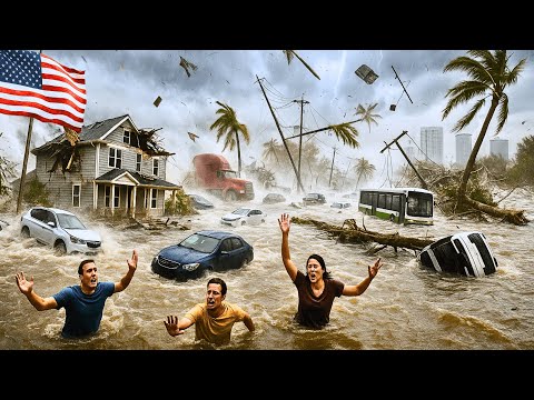 Видео: ХАОС в Калифорнии! Мощное наводнение разрушило автомобили и дома – 9500 домов разрушены.