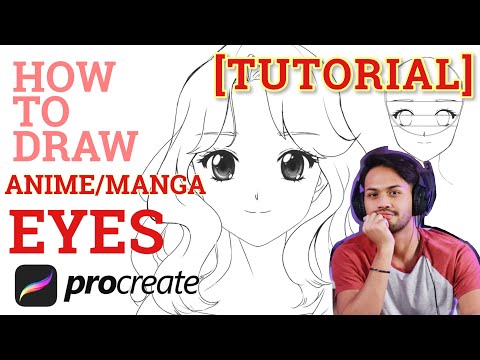 Видео: УЧЕБНОЕ ПОСОБИЕ — Как рисовать глаза в стиле аниме/манги с помощью PROCREATE (для начинающих)