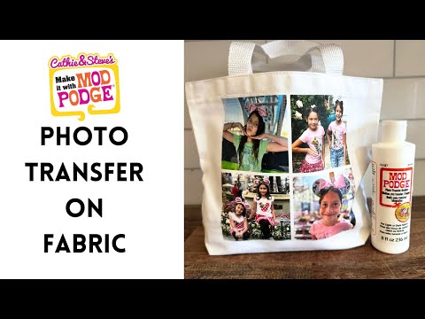 Видео: Как перенести фотографии на ткань с помощью Mod Podge