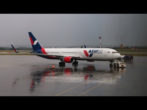 Видео: Boeing 767-300 а/к Azur Air | Рейс Екатеринбург - Сочи