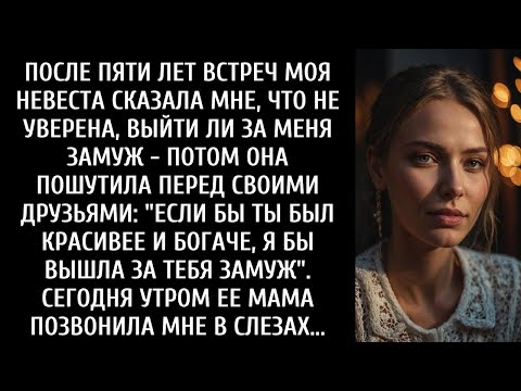 Видео: После пяти лет знакомства моя невеста сказала мне, что не уверена, стоит ли выходить за меня замуж