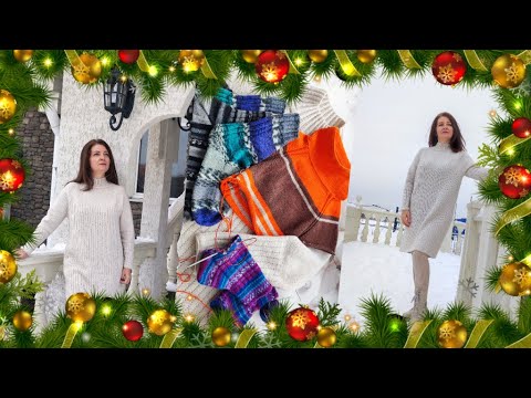 Видео: Стильное теплое платье. Процессы, готовые работы