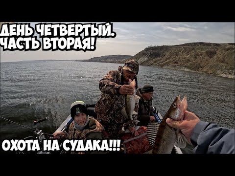 Видео: Рыбалка !День четвертый.Часть вторая!Охота на судака!!!