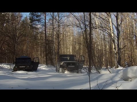 Видео: Снежная мясорубка/УАЗ едет, просто едет