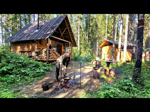 Видео: ЖИЗНЬ В ТАЙГЕ \ УТРО В ЛЕСНОЙ ИЗБЕ \ НА КОСТРЕ ШКВАРЧИТ НЕОБЫЧНЫЙ ЗАВТРАК \ РЫБЫ ПОЛНЫЕ ТАЗЫ