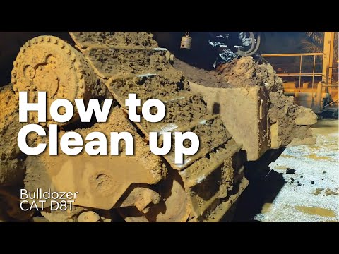 Видео: Как очистить бульдозер CAT D8T