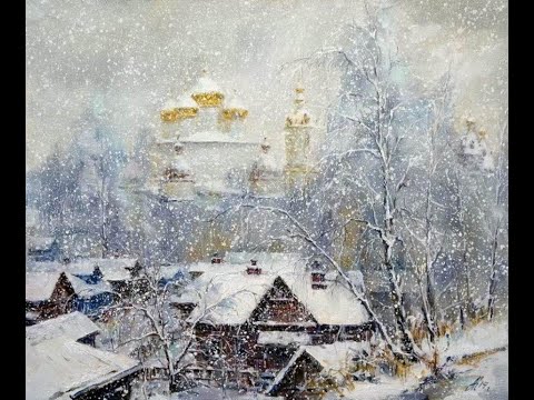 Видео: Снегопад на картинах художников.