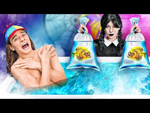 Видео: Выжить 24 часа с Уэнсдей Аддамс в роли моей няни!