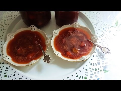 Видео: Карамельное варенье из ревеня и клубники07.06.18