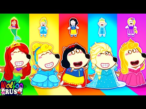 Видео: Пять маленьких принцесс | Кто самая добрая и красивая? | Wolfoo Russian