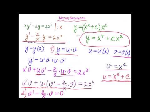 Видео: Метод Бернулли  ЛНДУ 1го порядка