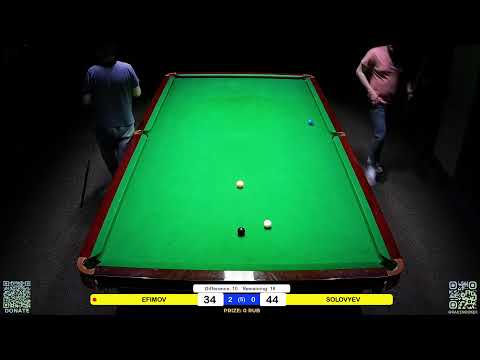 Видео: Snooker. Donation Game. Efimov - Solovyev. Live stream. #snooker #снукер