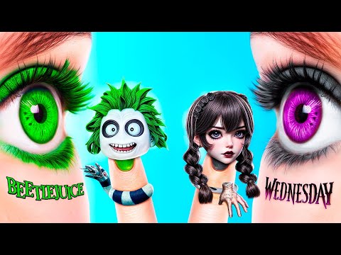 Видео: Уэнсдей Аддамс в реальной жизни! Преображение секретного домика для BEETLEJUICE!