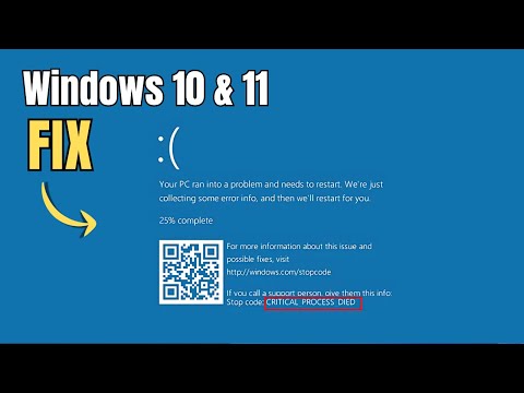 Видео: Как исправить ошибку «Critical Process Died» в Windows 10 и 11