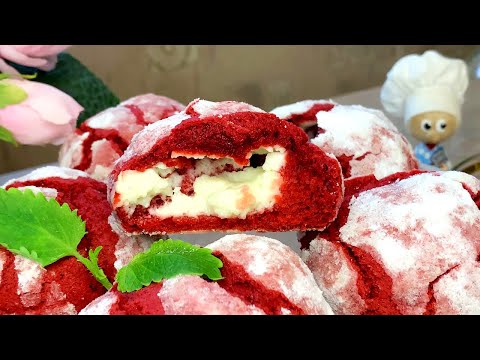Видео: Печенье "Красный бархат" с начинкой // Cookies "Red Velvet" with filling