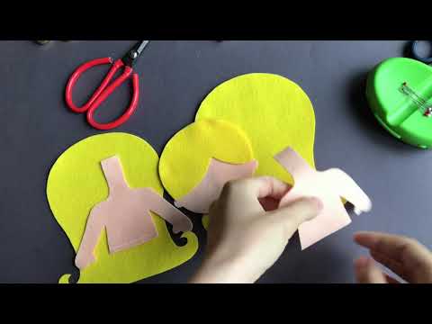 Видео: Пошив куклы из фетра с принтом | Felt Doll Sewing