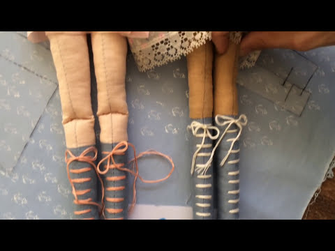 Видео: Декорируем ткань и начинаем делать новую куклу Тильда