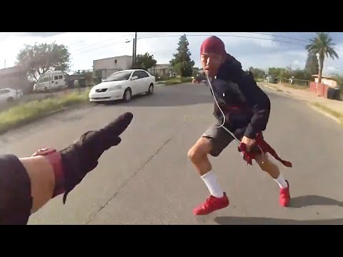 Видео: Ранил К-9 и побежал на полицейского