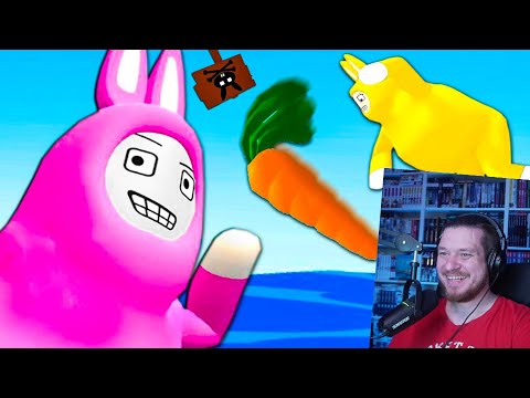 Видео: КРОВЬ, МОРКОВЬ И КРОЛИКИ | ЛУЧШИЕ МОМЕНТЫ Super Bunny Man | РЕАКЦИЯ НА ГЛЮК