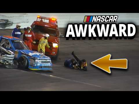 Видео: Самые неловкие моменты NASCAR...
