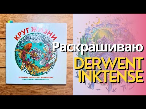 Видео: Раскрашиваю Круг жизни Derwent inktense и coloursoft