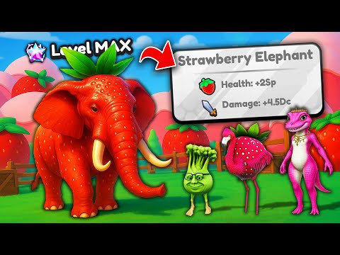 Видео: Открываем МАКСИМАЛЬНЫЙ УРОВЕНЬ Strawberry Elephant в Brainrot Evolution! (Roblox)