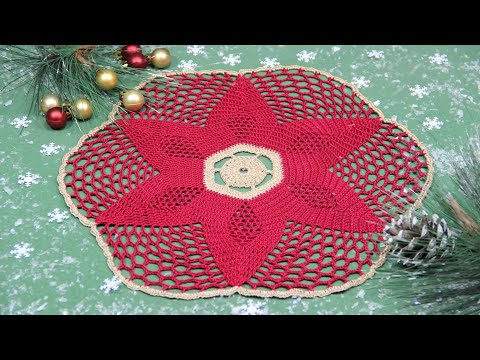 Видео: САМАЯ простая и красивая САЛФЕТКА-РОЖДЕСТВЕНСКАЯ ЗВЕЗДА! ЛЕГКО и БЫСТРО свяжем вместе! СХЕМА 🌲🌲🌲