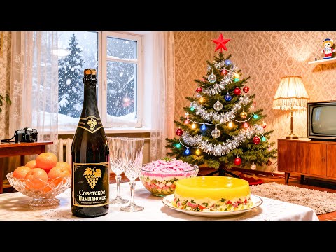 Видео: Атмосфера советского Нового Года 🎄 Уютный зимний вечер под старые песни