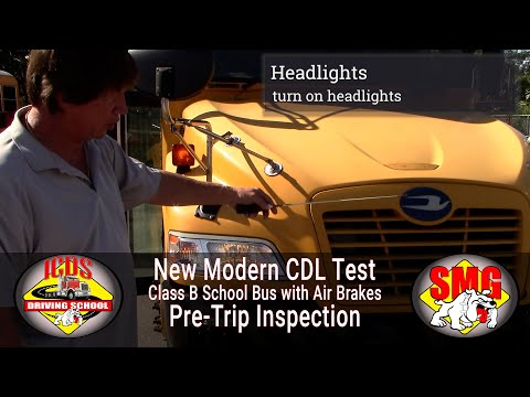 Видео: Современный тест на CDL класса B с предрейсовым осмотром школьного автобуса