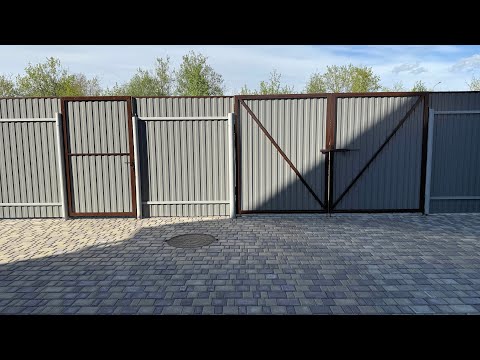 Видео: Входная группа. Калитка в рамке. Распашные ворота в рамке.