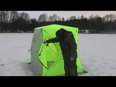 Видео: Зимняя ПАЛАТКА Premier Fishing КУБ 1.8м. 14 февраля 2021г.