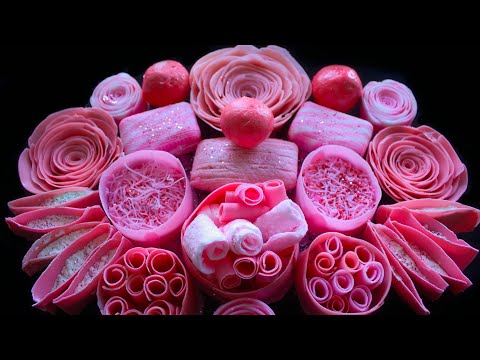 Видео: Крахмальные подушечки, розочки🌸, кубики, шарики из глины. Большой хрустящий розовый сет💗