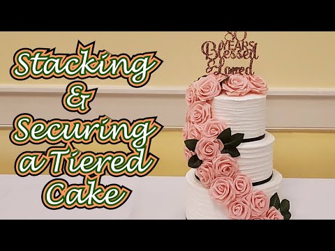 Видео: Учебное пособие по укладке и закреплению многоярусного торта при транспортировке | Трехъярусный т...