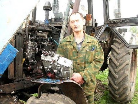 Видео: Видеоотчет испытания топливного насоса 4УТНИ Сергея из Волгограда на тракторе МТЗ-82.Часть2.
