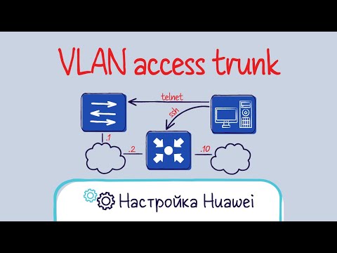 Видео: Huawei. Настройка VLAN. Trunk, access.