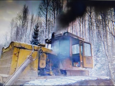 Видео: Холодный запуск дизельной техники ЗИМОЙ! Тракторы Т-170, Т-100, Комацу! Сold start of diesel engines
