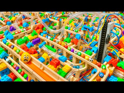 Видео: Гонка Marble Run: американские горки ASMR. Расслабляющий отдых по ярким бесконечным тропам.