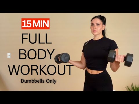 Видео: 15-минутная тренировка всего тела — стоя с гантелями