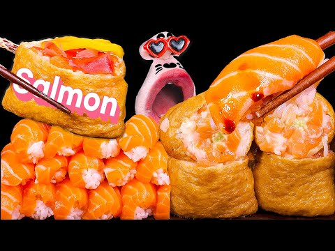 Видео: Вкусный лосось заполняет весь экран! ASMR Mukbang Eating Show!