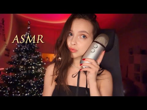 Видео: асмр для сладкого сна после НГ ♥️ неразборчивый шёпот, трейсинг по лицу, визуал, звуки рта 🧸✨