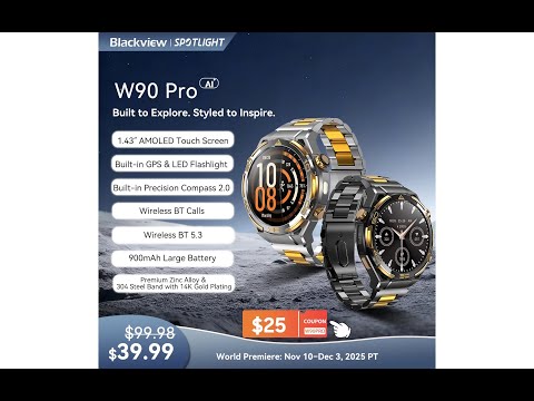 Видео: Распаковка часов Blackview W90 Pro (с GPS)