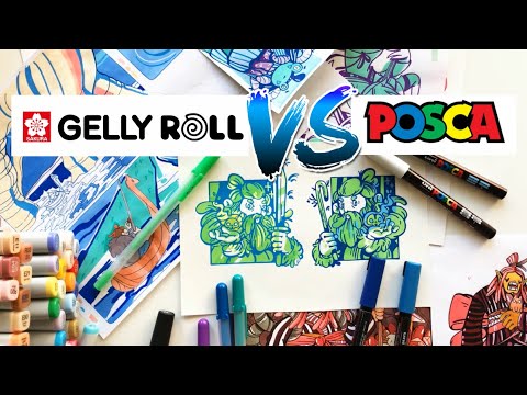 Видео: Gelly Roll VS Posca | Материалы для лайна