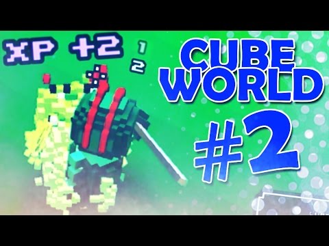 Видео: Выживаем в Cube World часть 2 - Первые убийства и первый босс