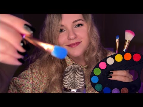 Видео: РИСУЮ НА ТВОЕМ ЛИЦЕ 🎨АСМР  + Неразборчивый шепот и ЗВУКИ РТА. ASMR Painting your face + Mouth sounds
