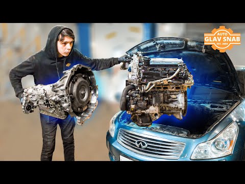 Видео: Infiniti G35 (VQ35HR) - Лопнул коленвал! Двигатель под замену...