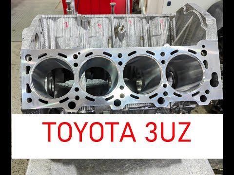 Видео: Toyota 3UZ гильзовка.