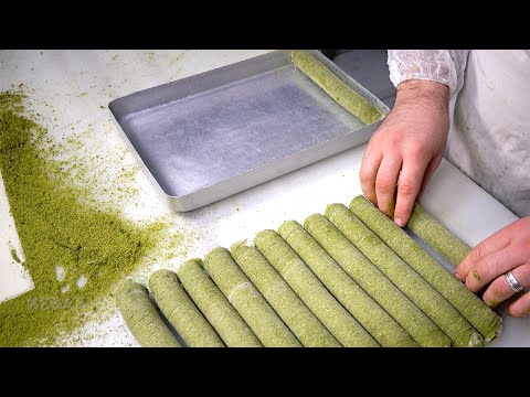Видео: удивительная зеленая пахлава | Турецкая уличная еда