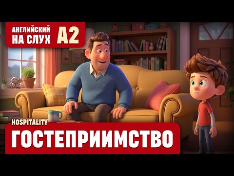 Видео: Гостеприимство. Веселый рассказ (уровень А2). Английский на слух.