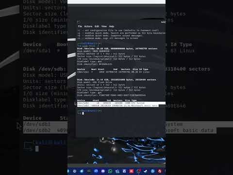 Видео: Восстановление файлов с флешки на Kali Linux. #linuxcommandlinetutorial #linux #foremost #fdisk